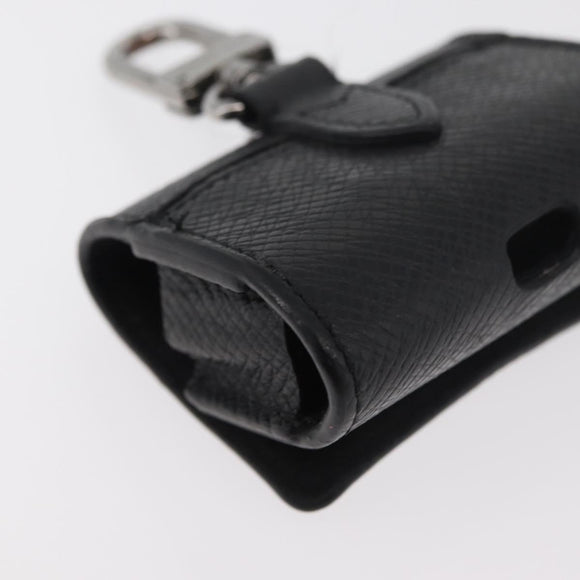 LOUIS VUITTON Monogram Eclipse Etui Earphone Case Zwart N00341 LV Auth 177630A