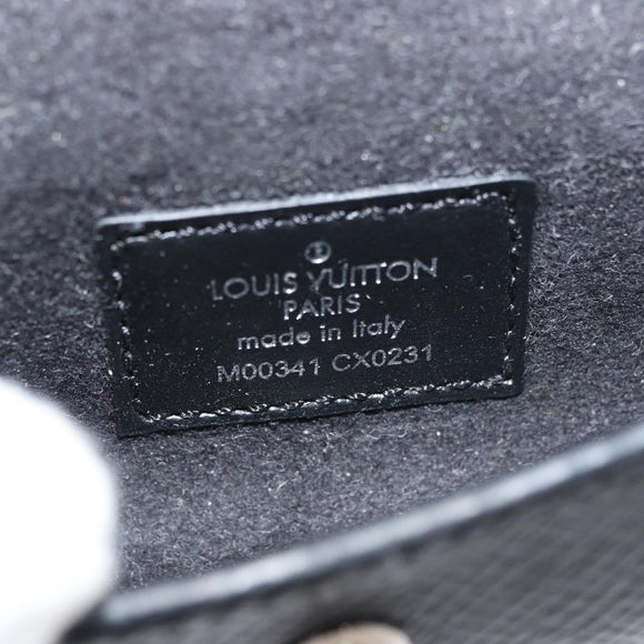 LOUIS VUITTON Monogram Eclipse Etui Earphone Case Zwart N00341 LV Auth 177630A