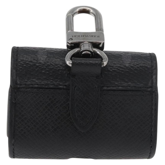 LOUIS VUITTON Monogram Eclipse Etui Earphone Case Zwart N00341 LV Auth 177630A
