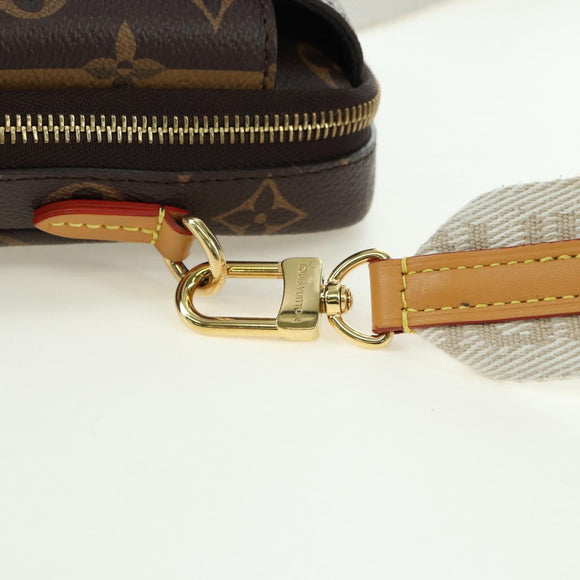 LOUIS VUITTON Monogram Stripe LVxNIGO Double Phone Pouch M81005 LV Auth 177632M