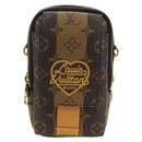 LOUIS VUITTON Monogram Stripe LVxNIGO Double Phone Pouch M81005 LV Auth 177632M-13