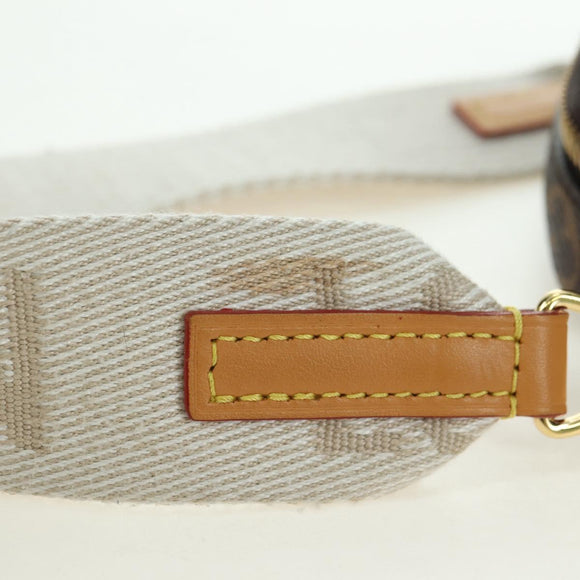 LOUIS VUITTON Monogram Stripe LVxNIGO Double Phone Pouch M81005 LV Auth 177632M