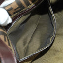 FENDI Zucca Canvas Mamma Baguette Shoulder Bag Brown Black Auth 177645SAV-25