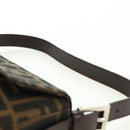 FENDI Zucca Canvas Mamma Baguette Shoulder Bag Brown Black Auth 177645SAV-14