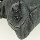 BALENCIAGA The First Hand Bag Leather 2way Gray 103208 Auth 177647SAM-9