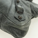 BALENCIAGA The First Hand Bag Leather 2way Gray 103208 Auth 177647SAM-16