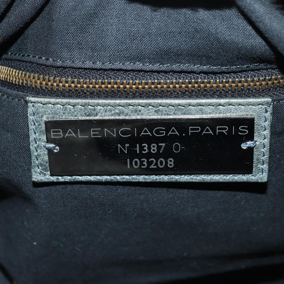 BALENCIAGA The First Hand Bag Leather 2way Gray 103208 Auth 177647SAM