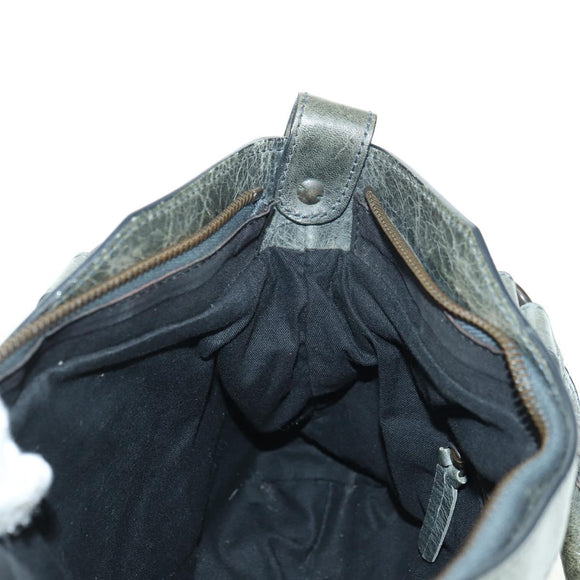 BALENCIAGA The First Hand Bag Leather 2way Gray 103208 Auth 177647SAM