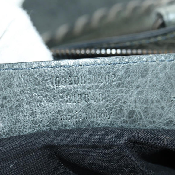 BALENCIAGA The First Hand Bag Leather 2way Gray 103208 Auth 177647SAM