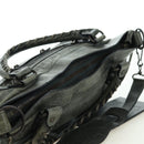 BALENCIAGA The First Hand Bag Leather 2way Gray 103208 Auth 177647SAM-6
