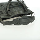 BALENCIAGA The First Hand Bag Leather 2way Gray 103208 Auth 177647SAM-8