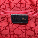 Christian Dior Lady Dior Canage Bag Lamb Skin 2way Black Gold Auth 177649SAM-21