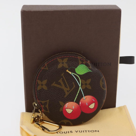 LOUIS VUITTON Monogram Cherry Porte Monnaie Ron Coin Purse M95043 Auth 177653V