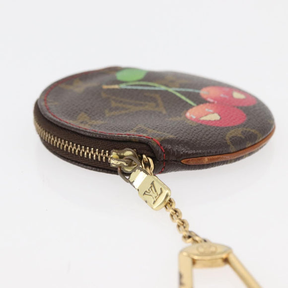 LOUIS VUITTON Monogram Cherry Porte Monnaie Ron Coin Purse M95043 Auth 177653V