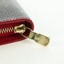 LOUIS VUITTON Monogram Cherry Porte Monnaie Zip Long Wallet M95006 Auth 177654V-8