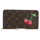LOUIS VUITTON Monogram Cherry Porte Monnaie Zip Long Wallet M95006 Auth 177654V-13