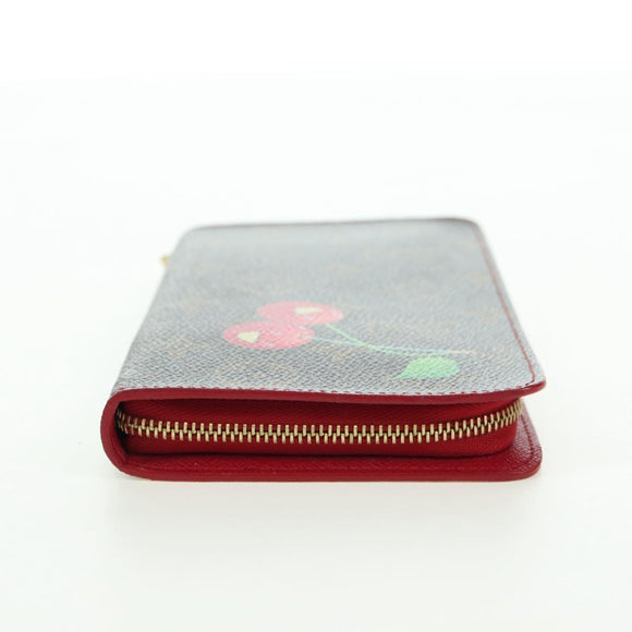 LOUIS VUITTON Monogram Cherry Porte Monnaie Zip Long Wallet M95006 Auth 177654V