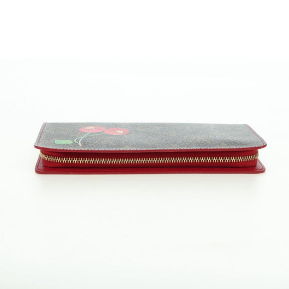 LOUIS VUITTON Monogram Cherry Porte Monnaie Zip Long Wallet M95006 Auth 177654V