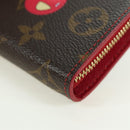 LOUIS VUITTON Monogram Cherry Porte Monnaie Zip Long Wallet M95006 Auth 177654V-14