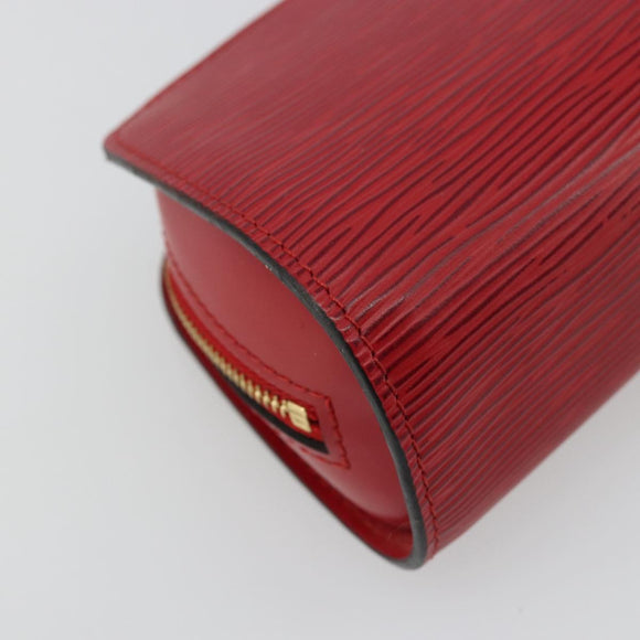 LOUIS VUITTON Epi Dauphine PM Pouch Castilian Red M48447 LV Auth 177655