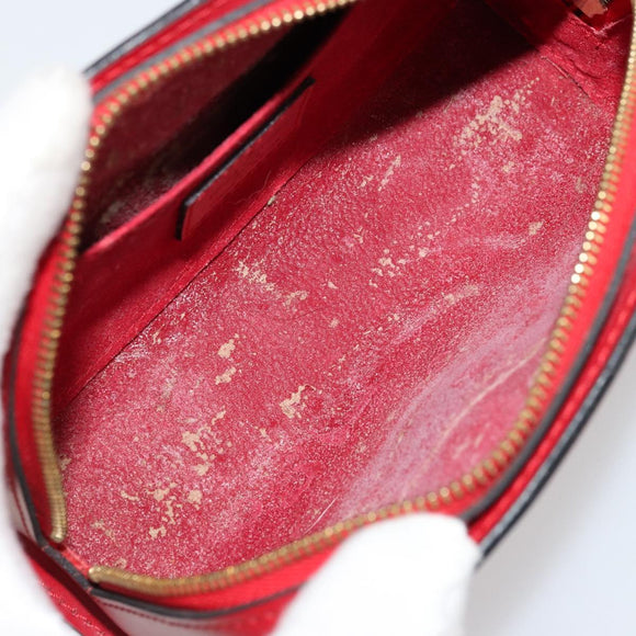 LOUIS VUITTON Epi Dauphine PM Pouch Castilian Red M48447 LV Auth 177655