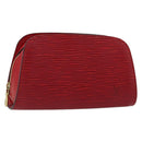 LOUIS VUITTON Epi Dauphine PM Pouch Castilian Red M48447 LV Auth 177655-1