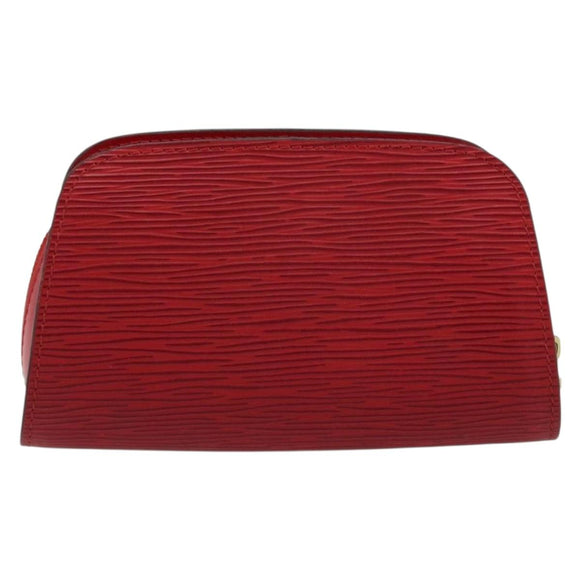 LOUIS VUITTON Epi Dauphine PM Pouch Castilian Red M48447 LV Auth 177655