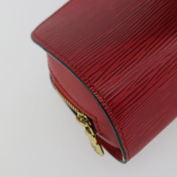 LOUIS VUITTON Epi Dauphine PM Pouch Castilian Red M48447 LV Auth 177655