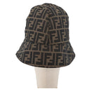 FENDI Zucca Canvas Bucket Hat Black Brown Auth 177661A-3