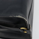 GUCCI Hand Bag Leather Navy Gold Auth 177664-13