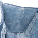 GUCCI Hand Bag Leather Navy Gold Auth 177664-19