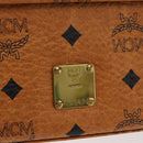 MCM Vicetos Logogram Hand Bag PVC Leather Brown Gold Auth 177665A-17
