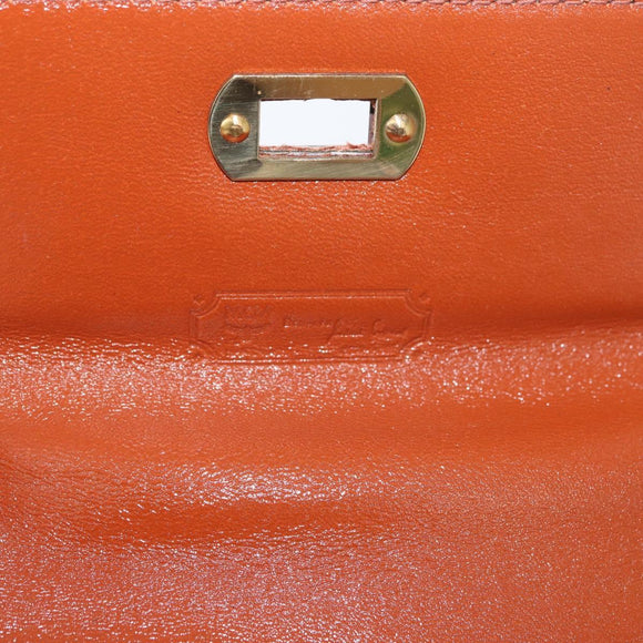 MCM Vicetos Logogram Hand Bag PVC Leather Brown Gold Auth 177665A