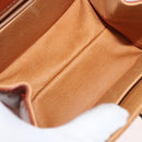 MCM Vicetos Logogram Hand Bag PVC Leather Brown Gold Auth 177665A-21