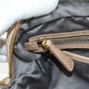 Miu Miu Matelasse Hand Bag Leather 2way Beige Gold Auth 177667V-28