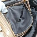 Miu Miu Matelasse Hand Bag Leather 2way Beige Gold Auth 177667V-29