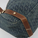 GUCCI GG Canvas Interlocking G Abbey Tote Bag Denim Blue Gold 130736 Auth 177670-13