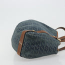 GUCCI GG Canvas Interlocking G Abbey Tote Bag Denim Blue Gold 130736 Auth 177670-4