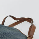 GUCCI GG Canvas Interlocking G Abbey Tote Bag Denim Blue Gold 130736 Auth 177670-8