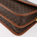 CELINE Macadam Canvas Shoulder Bag PVC Leather Brown Gold Auth 177673A-11