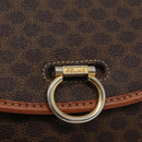 CELINE Macadam Canvas Shoulder Bag PVC Leather Brown Gold Auth 177673A-14