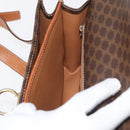 CELINE Macadam Canvas Shoulder Bag PVC Leather Brown Gold Auth 177673A-19