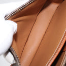 CELINE Macadam Canvas Shoulder Bag PVC Leather Brown Gold Auth 177673A-20