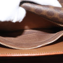 CELINE Macadam Canvas Shoulder Bag PVC Leather Brown Gold Auth 177673A-24