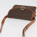CELINE Macadam Canvas Shoulder Bag PVC Leather Brown Gold Auth 177673A-6