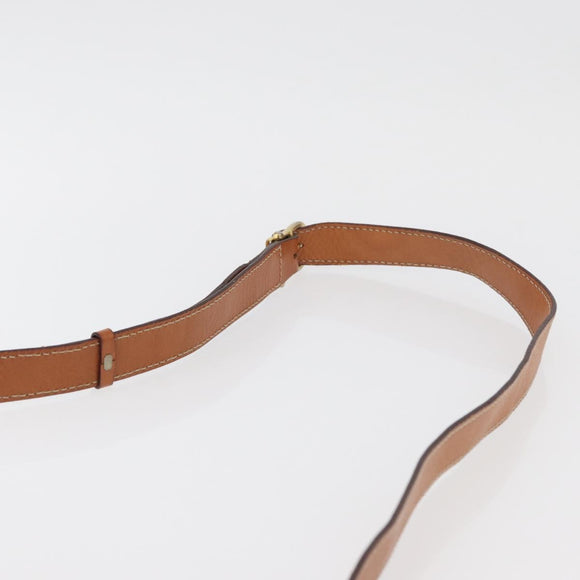 CELINE Macadam Canvas Shoulder Bag PVC Leather Brown Gold Auth 177673A