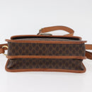 CELINE Macadam Canvas Shoulder Bag PVC Leather Brown Gold Auth 177673A-9