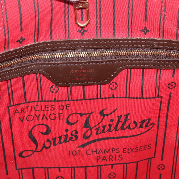 LOUIS VUITTON Damier Azur Neverfull MM Tote Bag N41605 LV Auth 177682