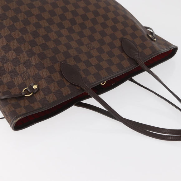 LOUIS VUITTON Damier Azur Neverfull MM Tote Bag N41605 LV Auth 177682
