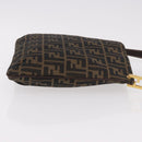 FENDI Zucca Canvas Mamma Baguette Shoulder Bag Brown Black Auth 177684A-3